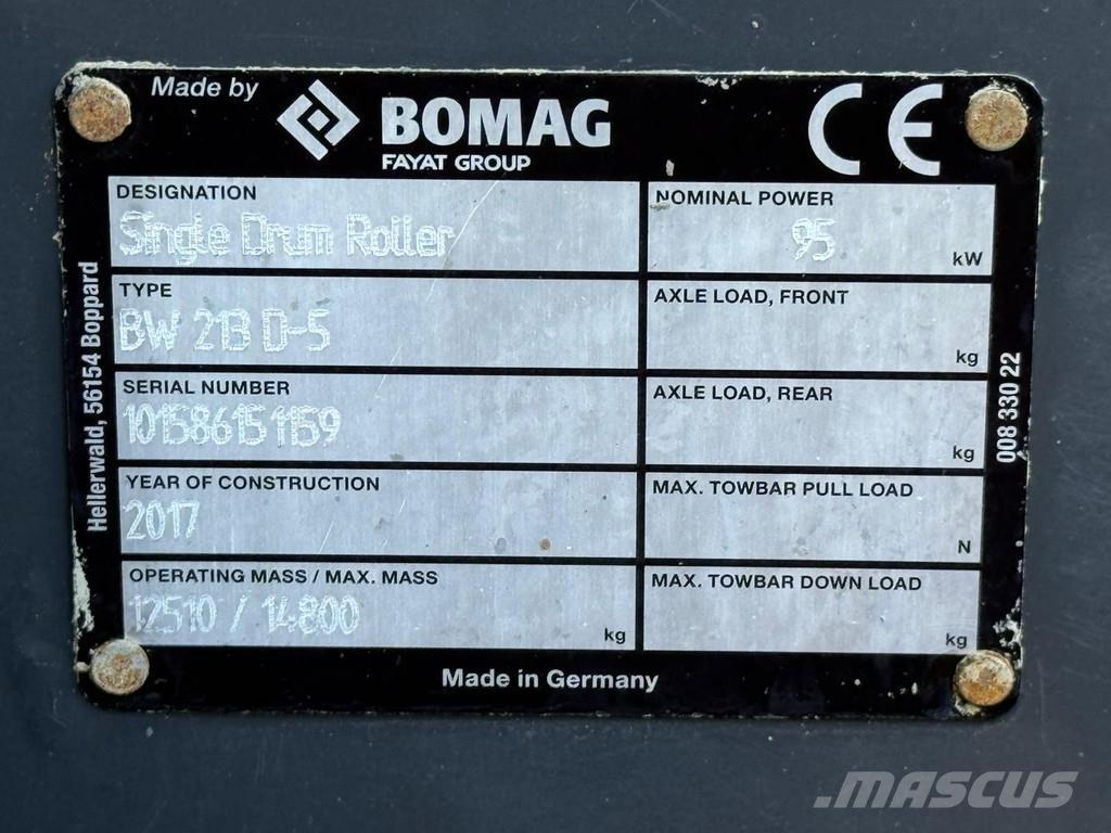 Bomag BW213D-5 Single drum rollers
