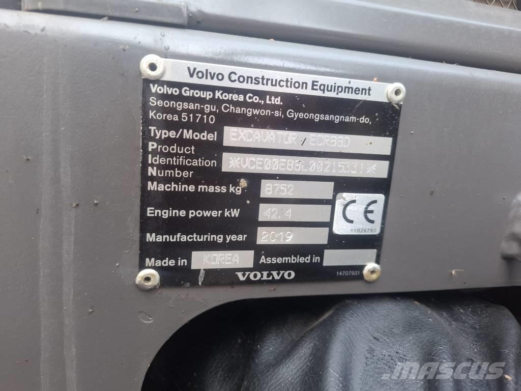 Volvo ECR 88 D Midi excavators  7t - 12t