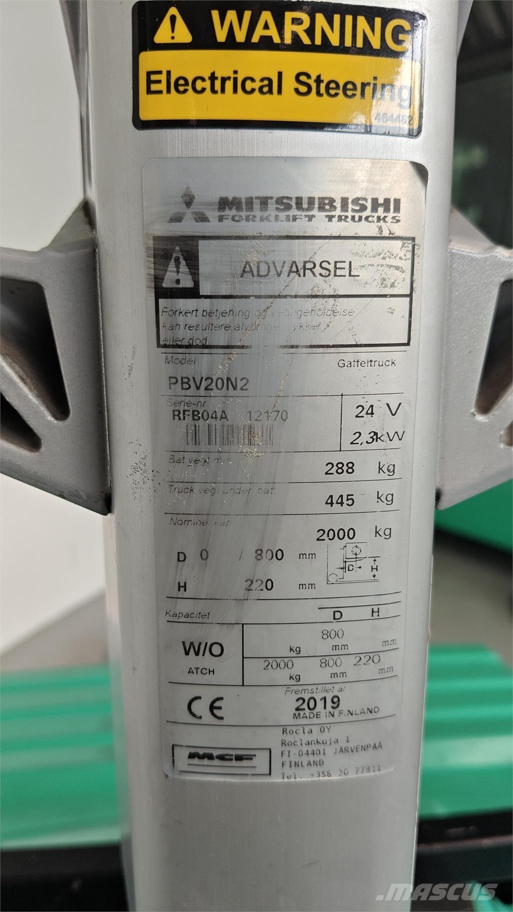 Mitsubishi PBV20N2 Platform truck