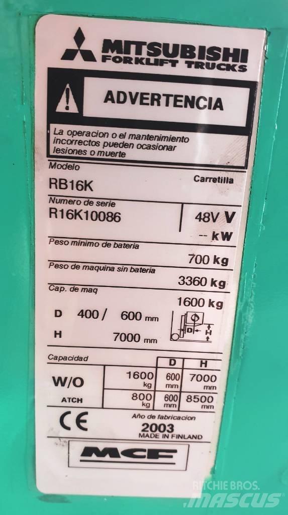 Mitsubishi RB16K Reach trucks