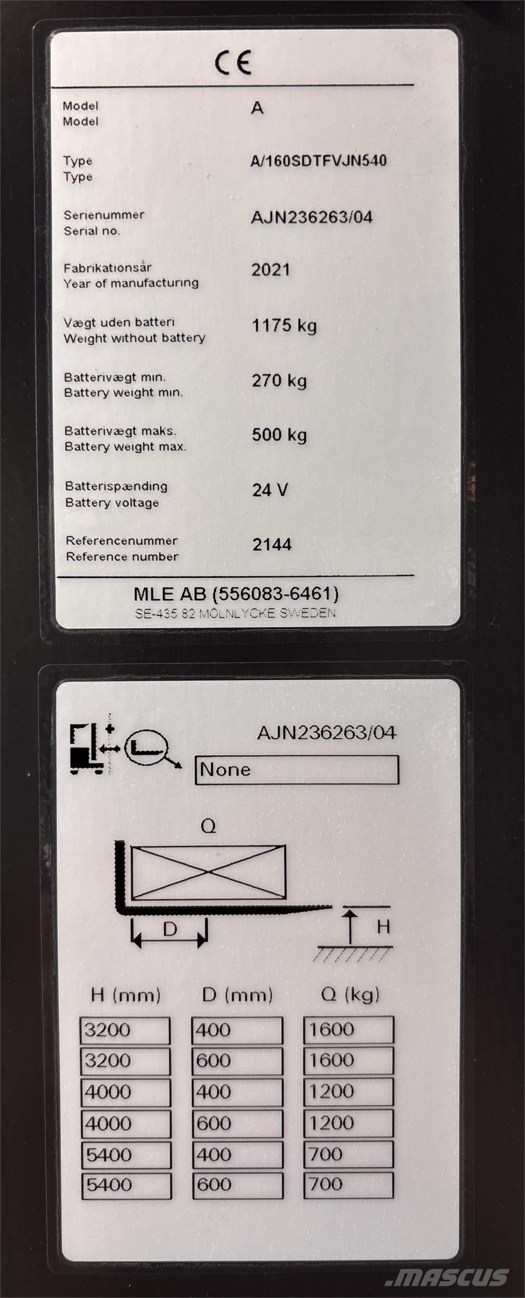 Atlet AJN160 Self propelled stackers
