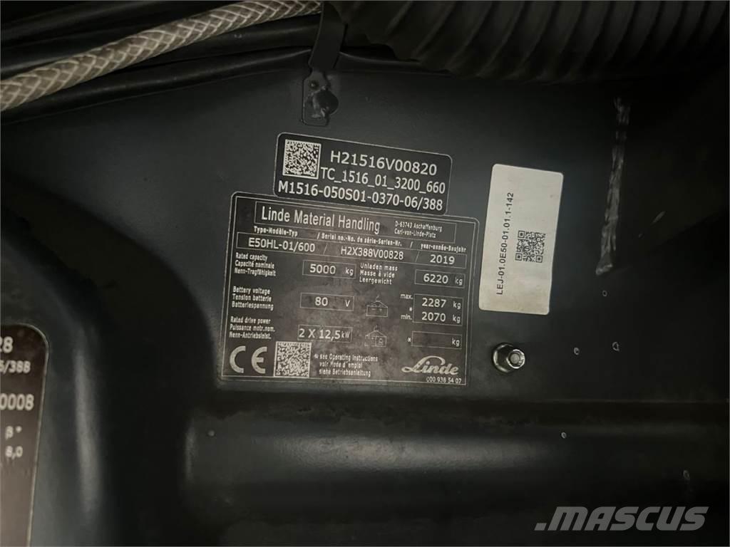 Linde E50HL-01 / 600 Electric forklift trucks