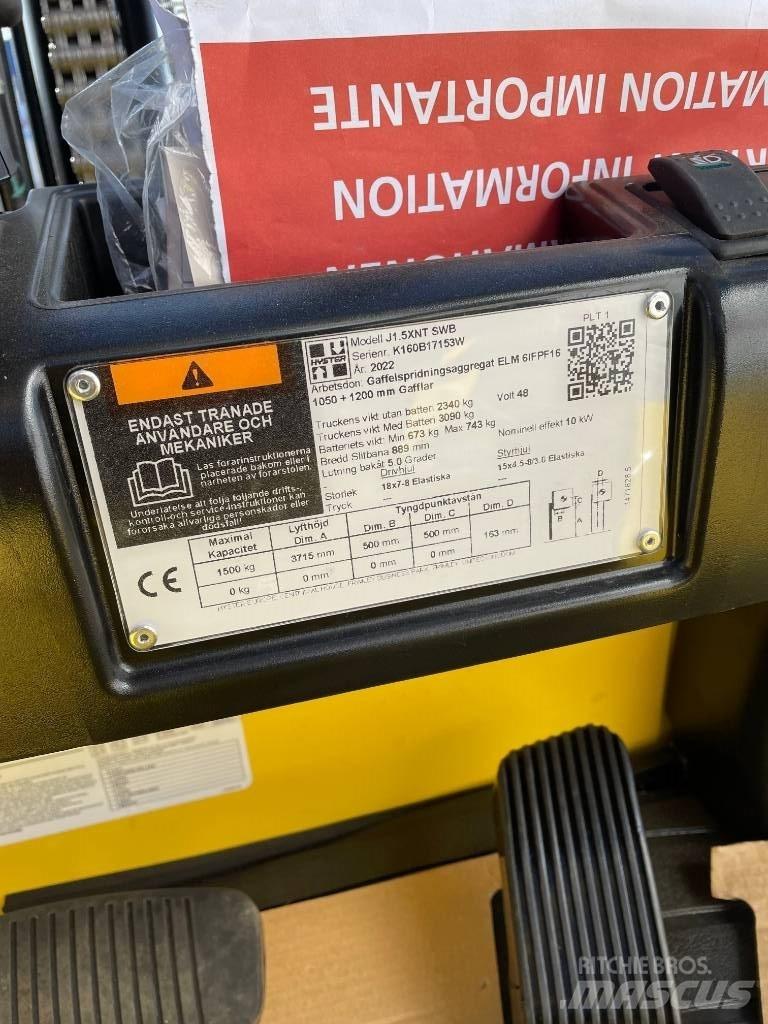Hyster J1.5 XNT  1,5t Electric forklift trucks