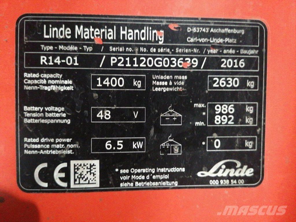 Linde R14-01 Reach trucks