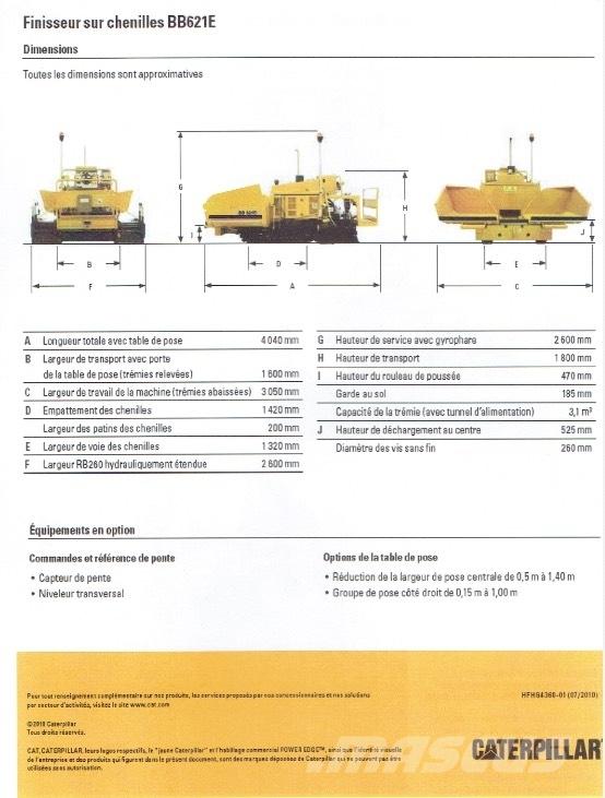 CAT BB 621 E Asphalt pavers