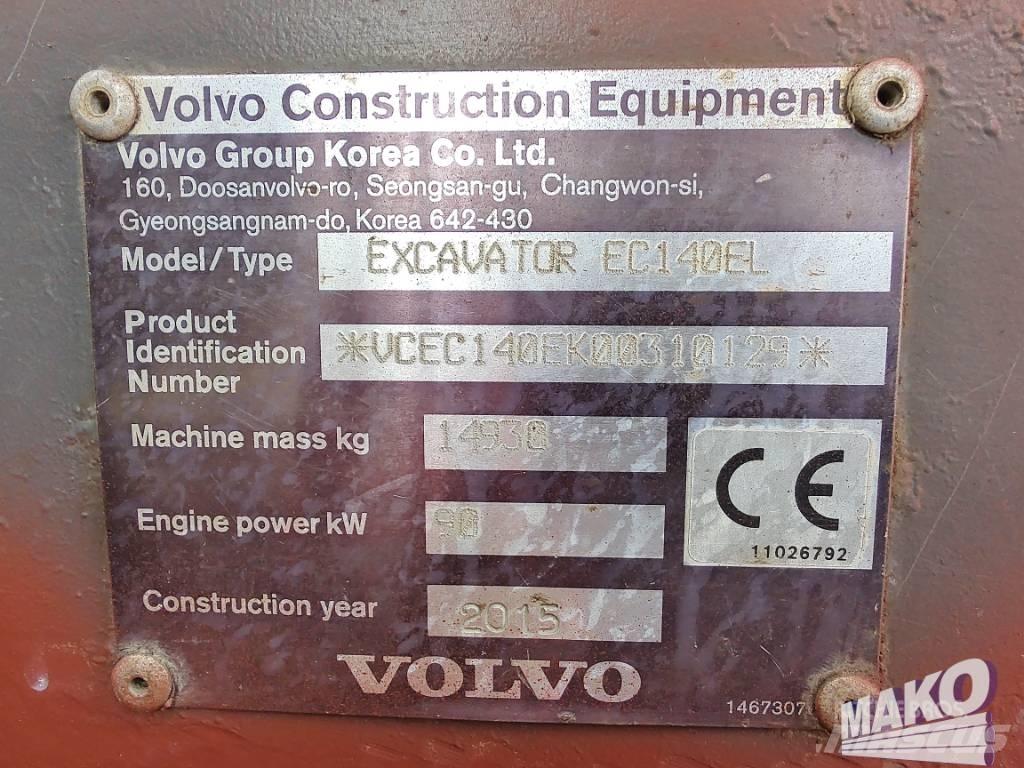 Volvo EC 140 EL Crawler excavators