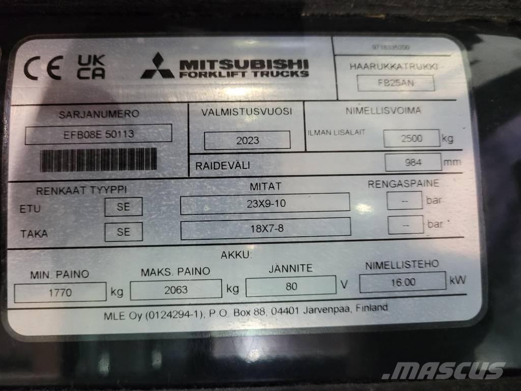 Mitsubishi FB 25 AN Electric forklift trucks