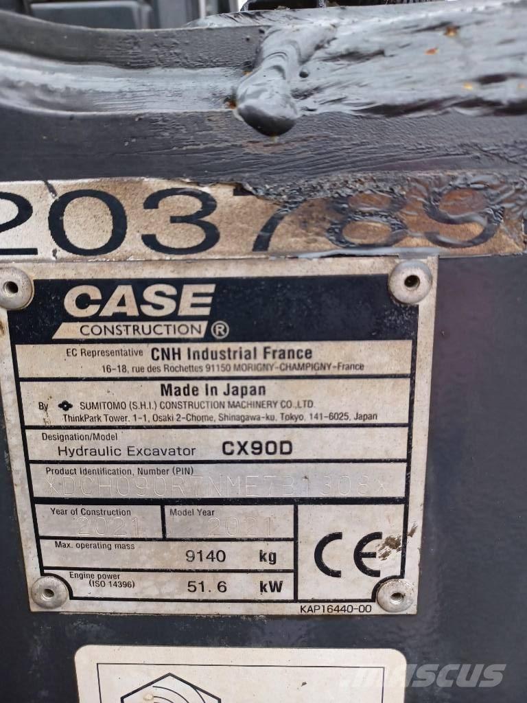 CASE CX 90 D Midi excavators  7t - 12t