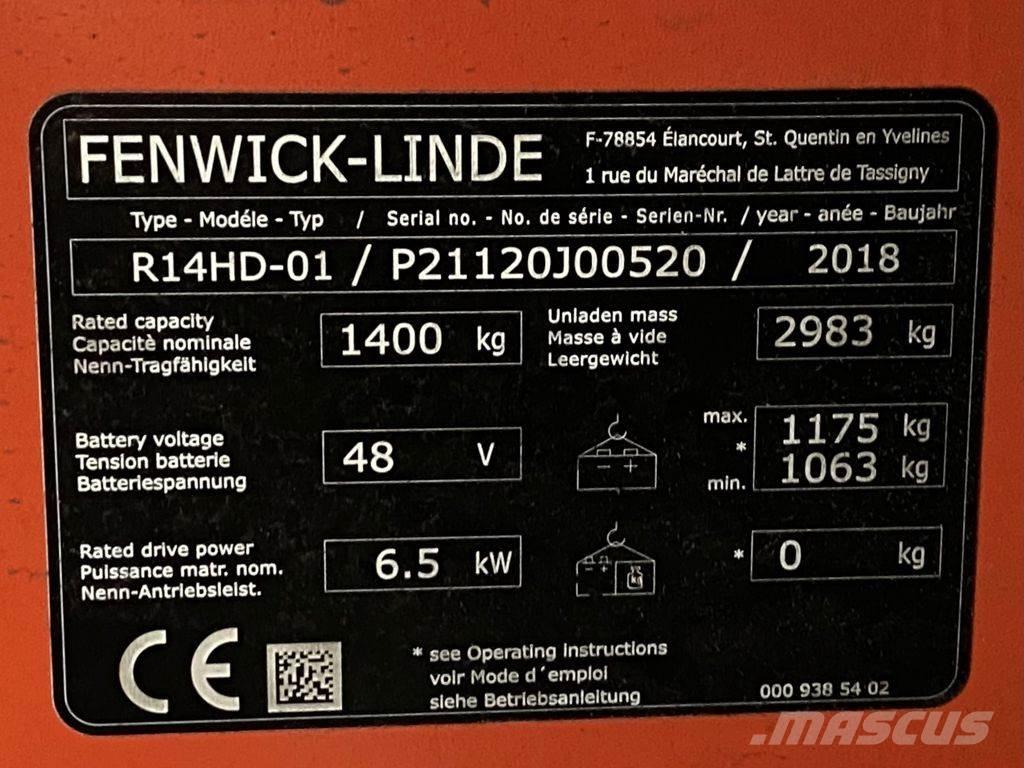Linde R14HD Reach trucks