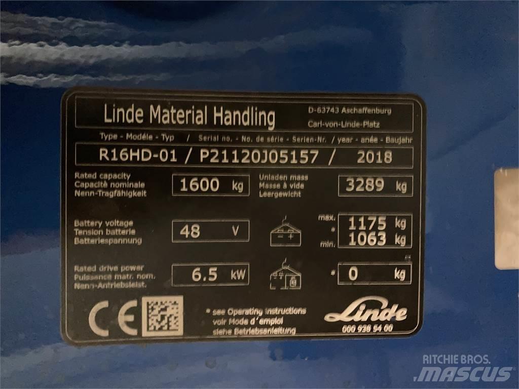 Linde R16HD Reach trucks