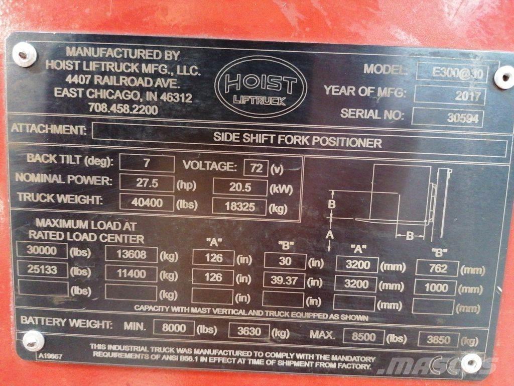 Hoist E300 Electric forklift trucks