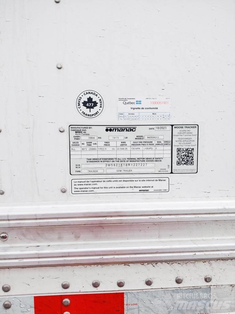 Manac 53X102 Box body trailers