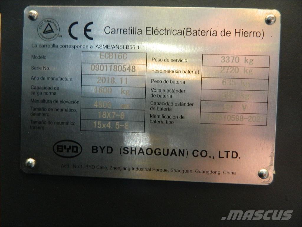 BYD ECB16C Electric forklift trucks