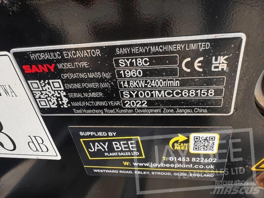 Sany SY 18 C Mini excavators < 7t (Mini diggers)