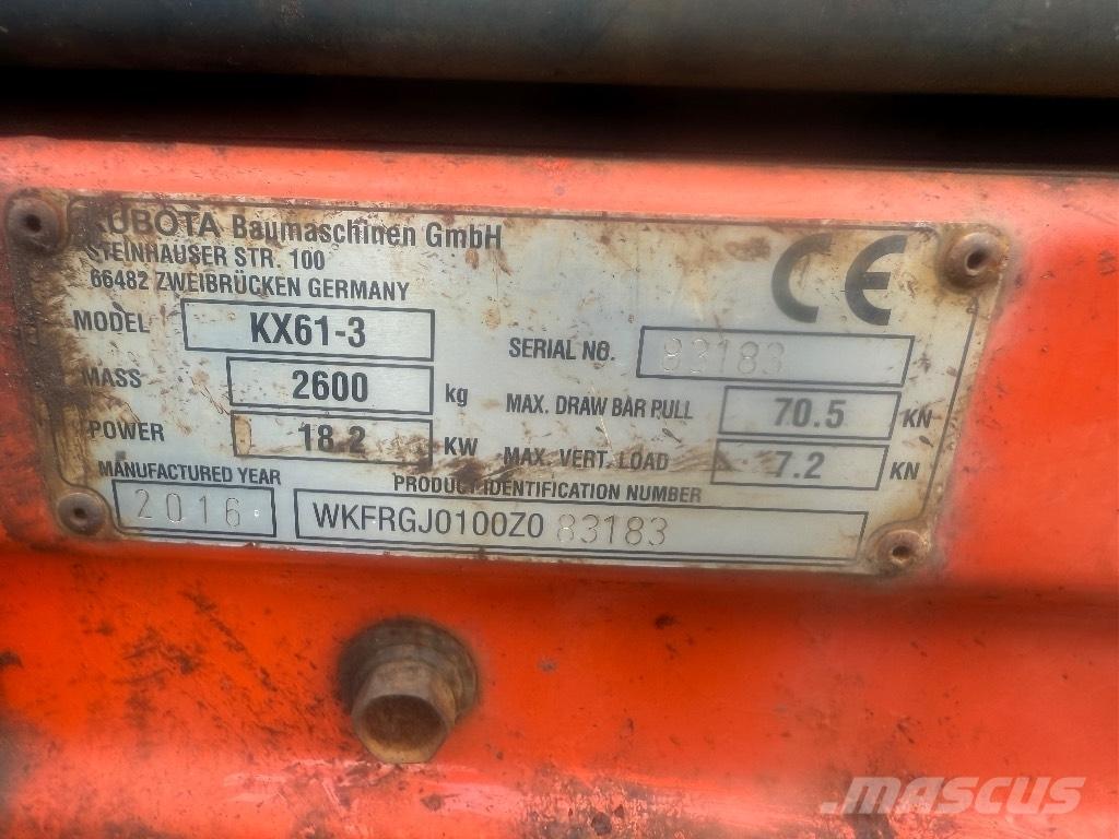 Kubota KX 61-3 Mini excavators < 7t (Mini diggers)