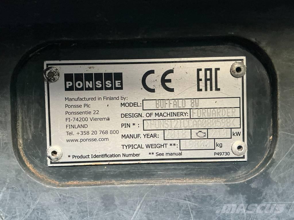 Ponsse Buffalo 8W Forwarders