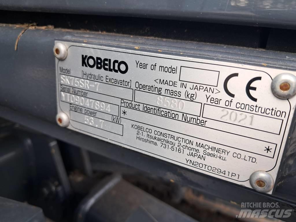 Kobelco SK75SR-7 Midi excavators  7t - 12t