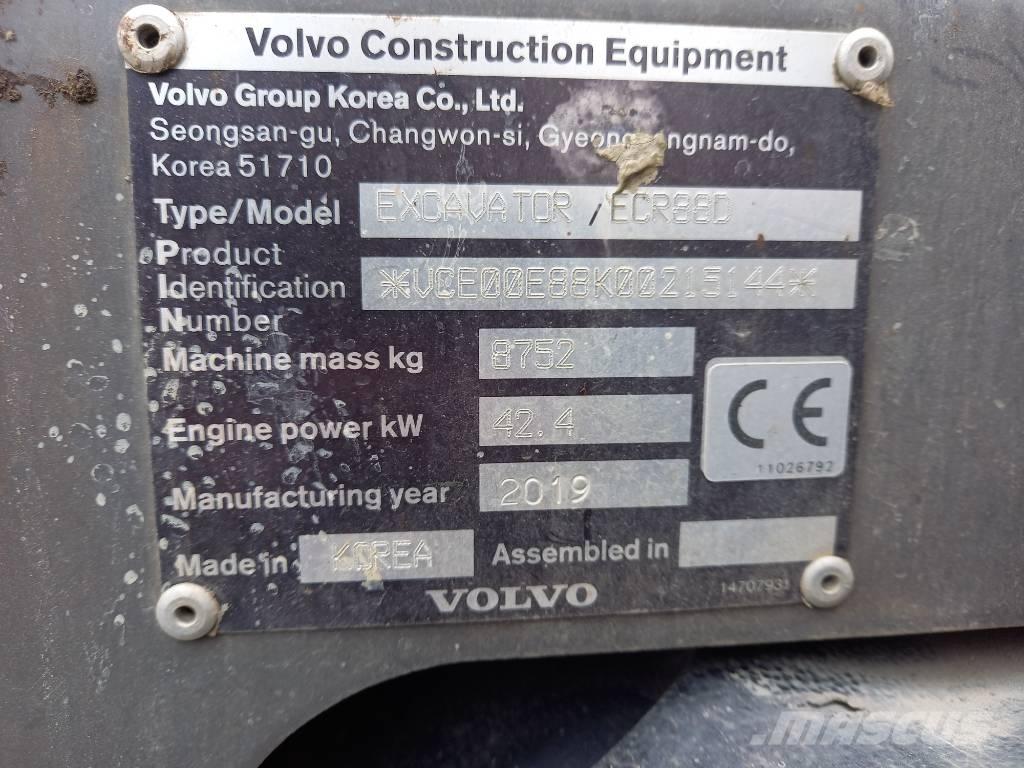 Volvo ECR 88 D Midi excavators  7t - 12t