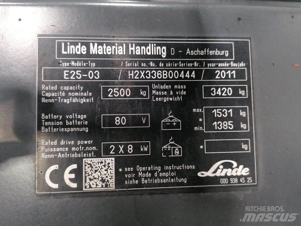Linde E25-03 Electric forklift trucks