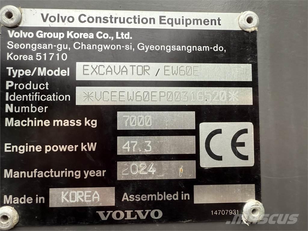 Volvo EW60 E Wheeled excavators