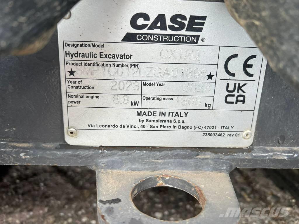 CASE CX 12 D Mini excavators < 7t (Mini diggers)