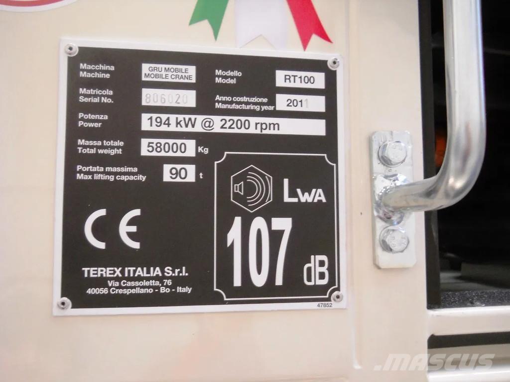 Terex RT100 Rough terrain cranes