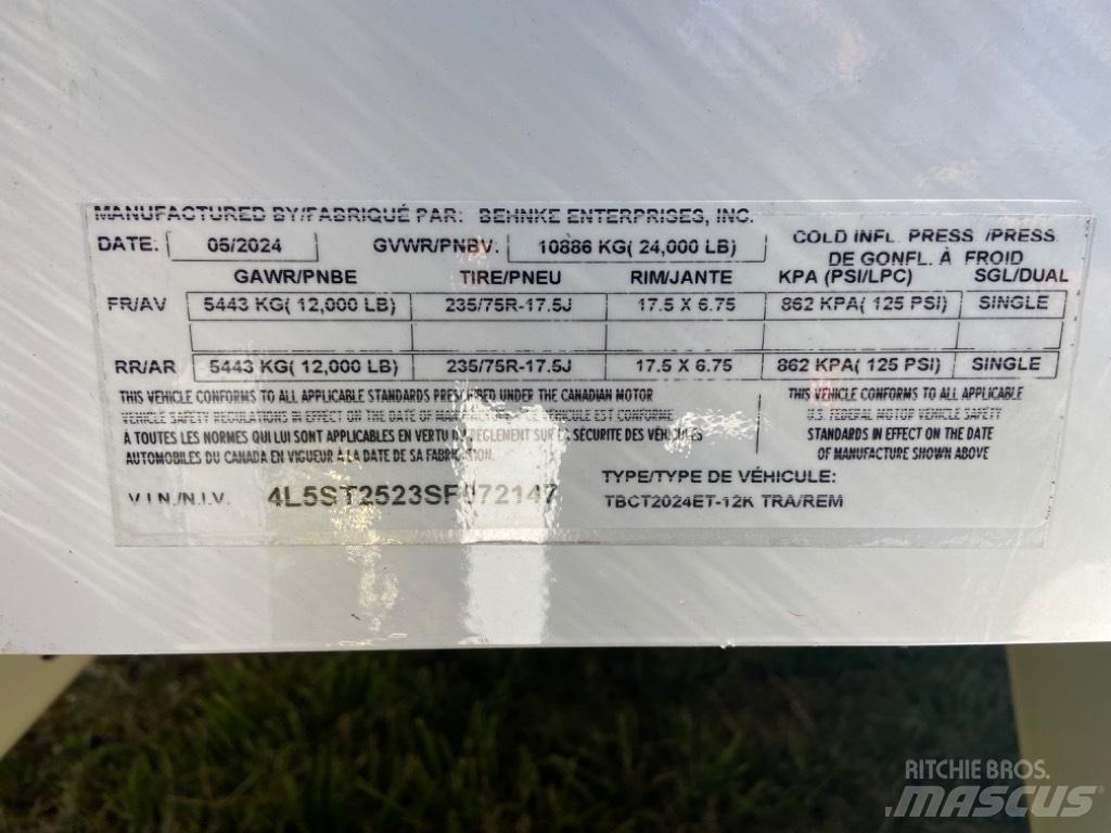 Behnke 2024ET-12K Other trailers