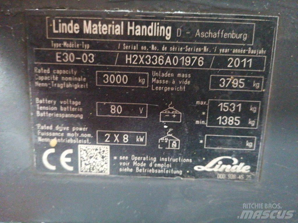Linde E30-03 Electric forklift trucks