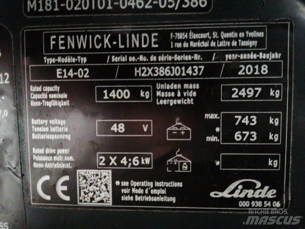 Linde E14-02 Electric forklift trucks