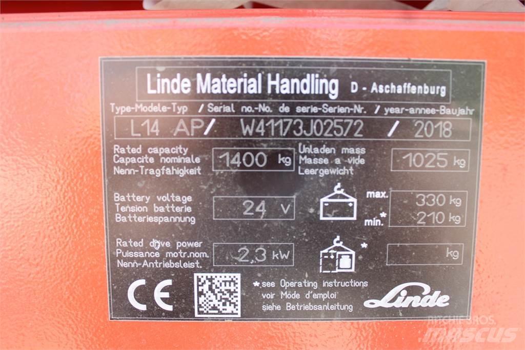 Linde L14APi Pedestrian stacker
