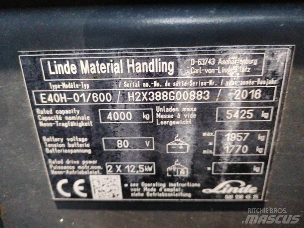 Linde E40H-01/600 Electric forklift trucks