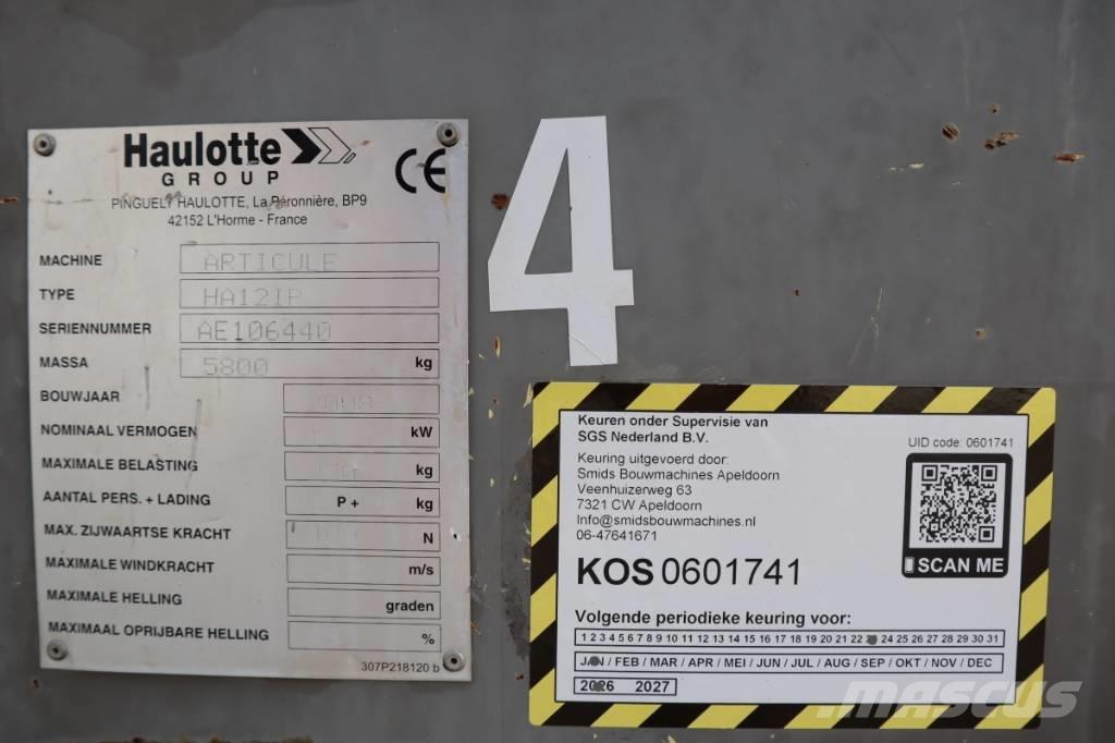 Haulotte HA12IP 2WD Articulated boom lifts