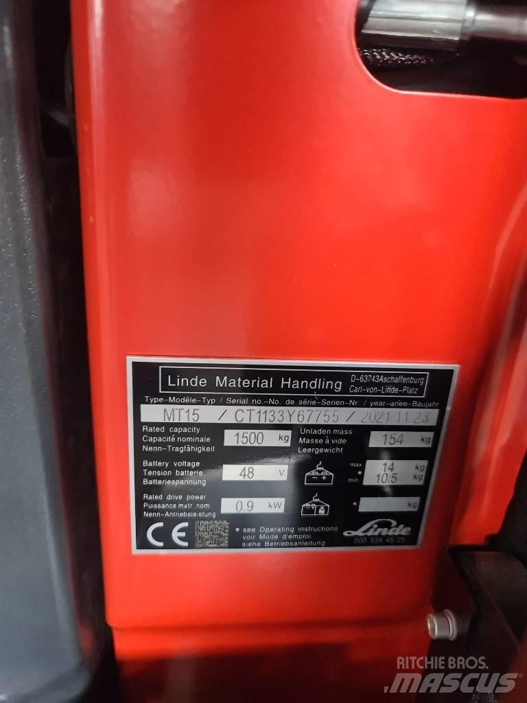 Linde MT15 Electric forklift trucks