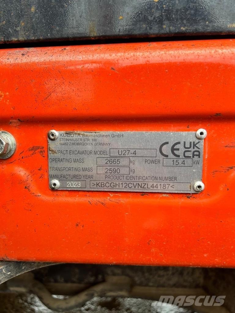 Kubota U 27-4 Mini excavators < 7t (Mini diggers)