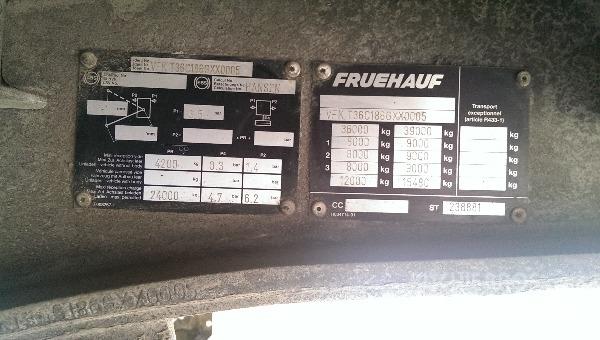 Fruehauf T36 Curtainsider semi-trailers