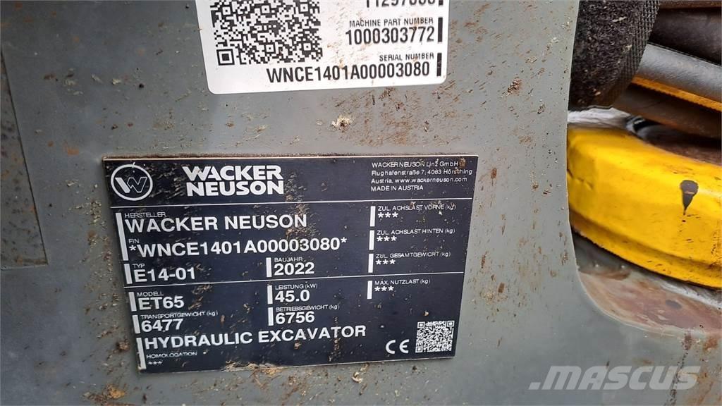 Wacker Neuson ET65 Crawler excavators