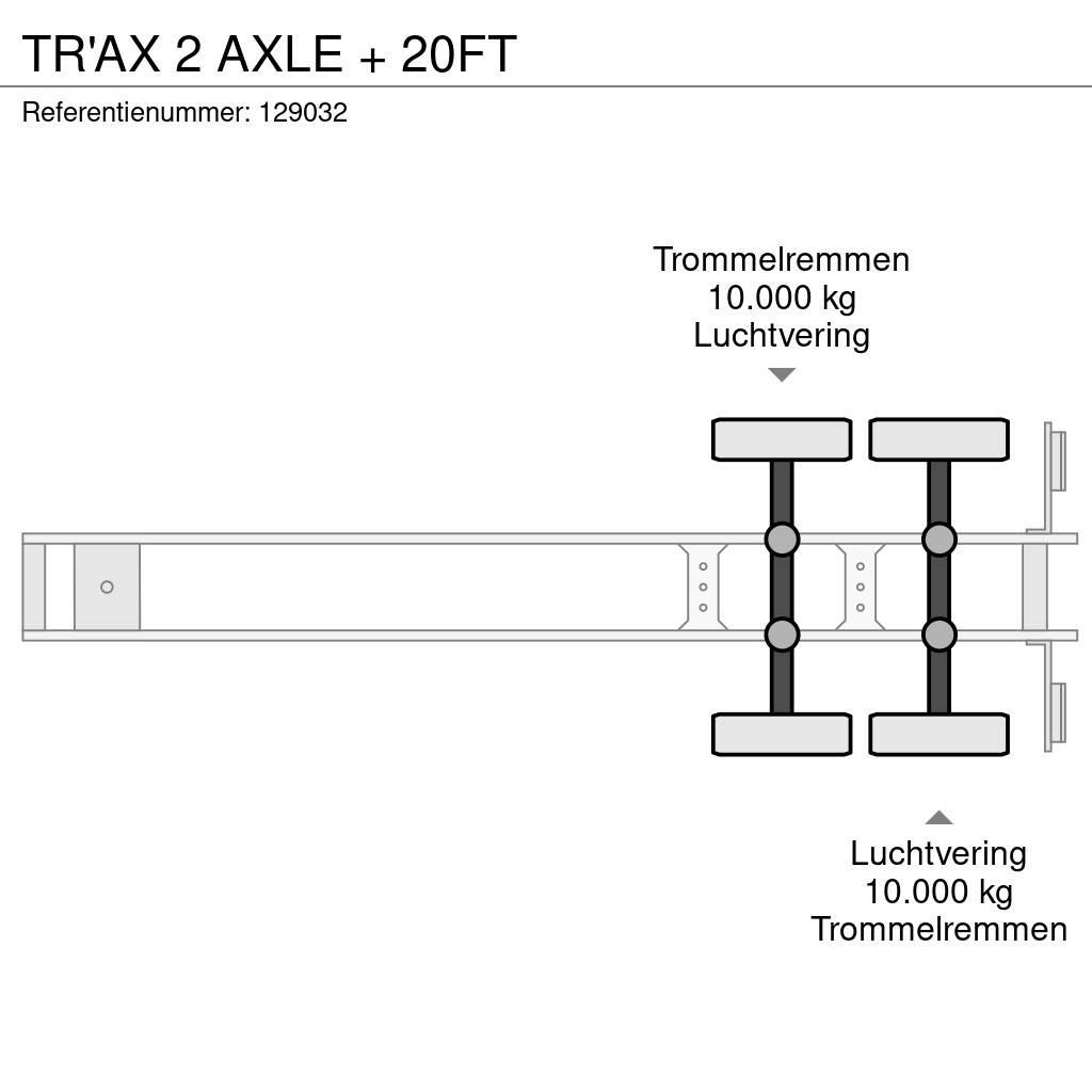  TR'AX 2 AXLE + 20FT Containerframe semi-trailers