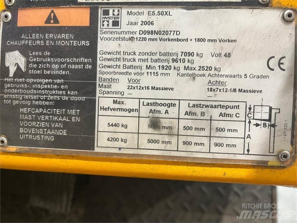 Hyster E5.50XL Electric forklift trucks