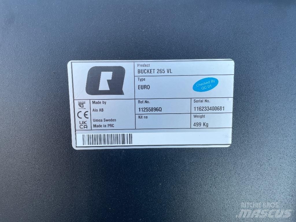 Quicke 265 VL Front loader accessories
