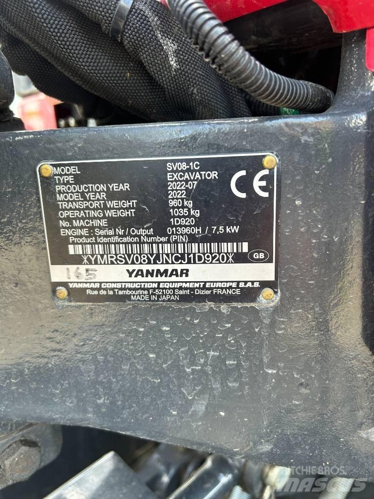 Yanmar SV08-1C Mini excavators < 7t (Mini diggers)