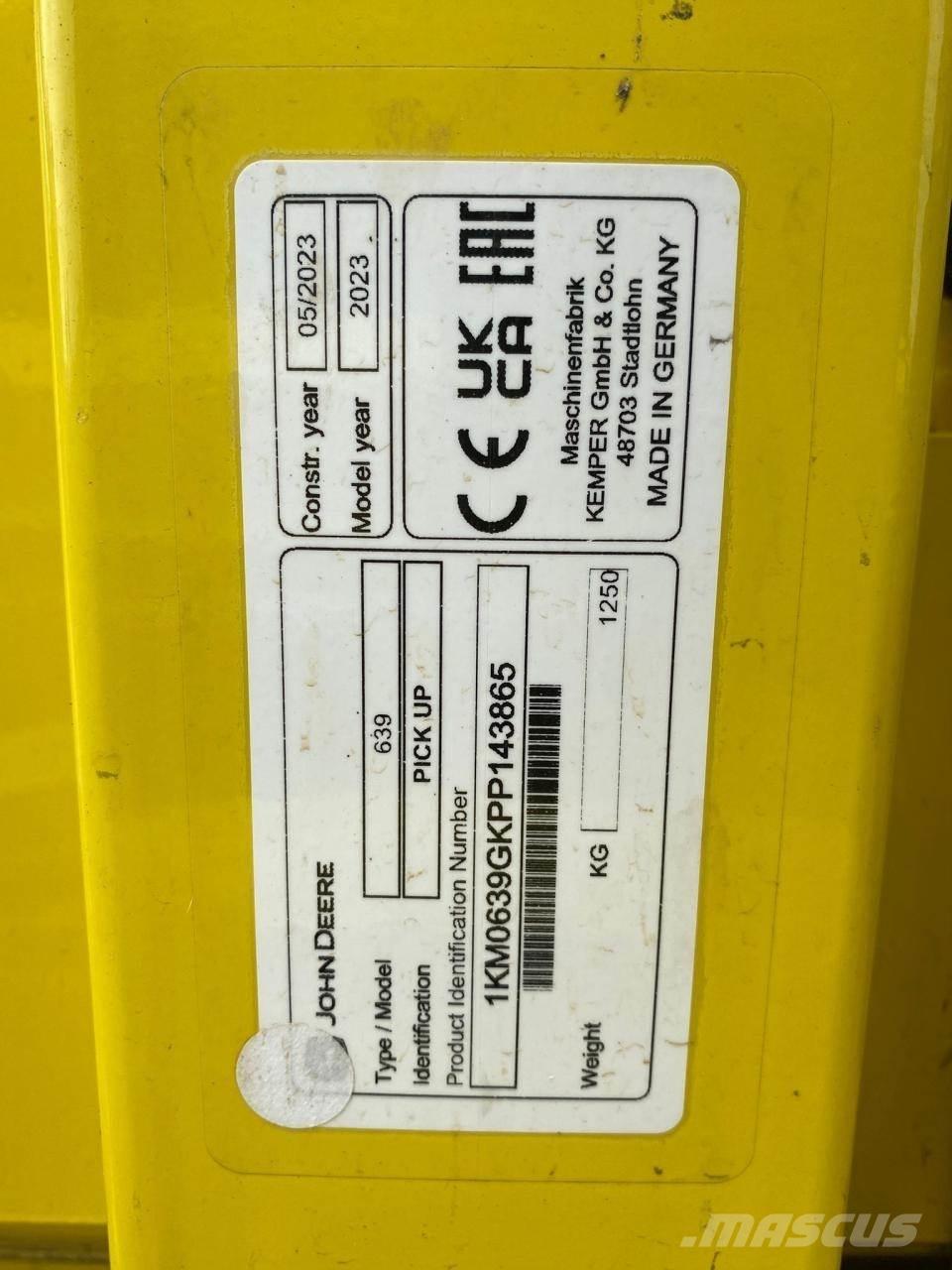 John Deere 639 Combine harvester accessories