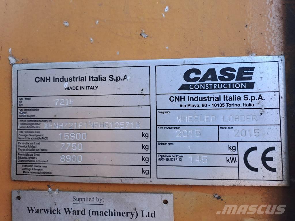 CASE 721 F XR Wheel loaders