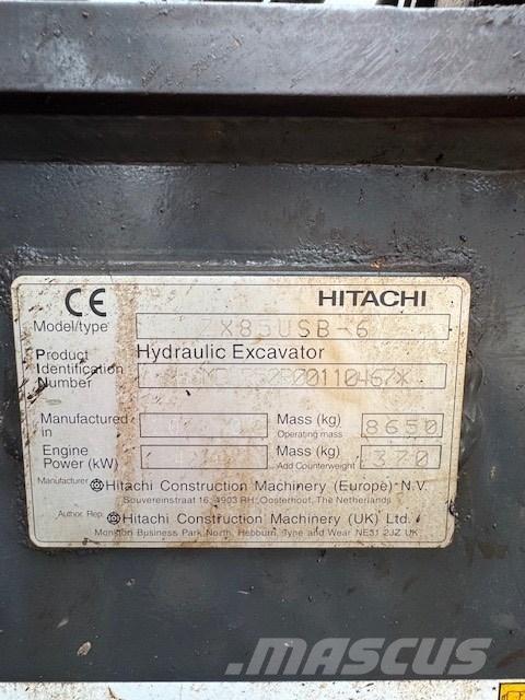 Hitachi ZX 85 USB-6 Midi excavators  7t - 12t