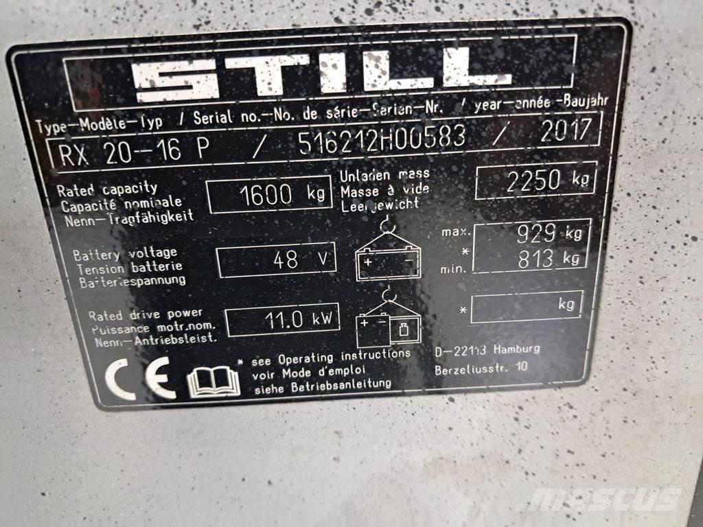 Still RX 20-16 P Electric forklift trucks