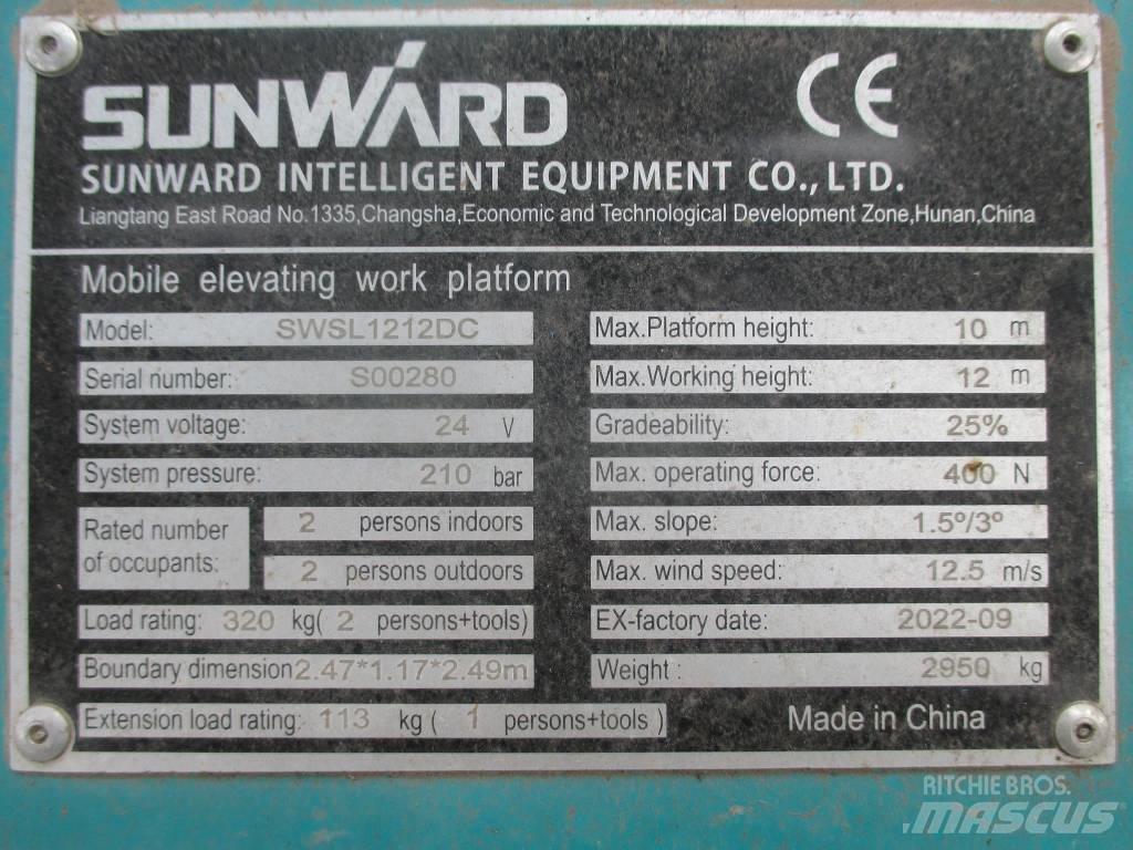Sunward SWSL 1212 DC Scissor lifts