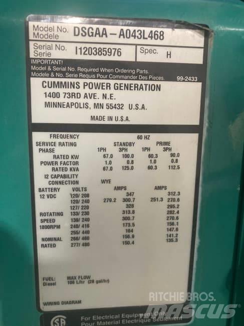 Cummins 105kW Diesel Generators