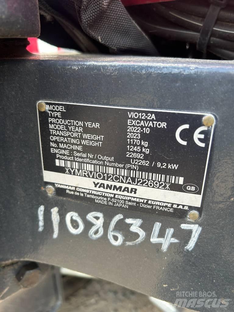 Yanmar VIO12-2A Mini excavators < 7t (Mini diggers)