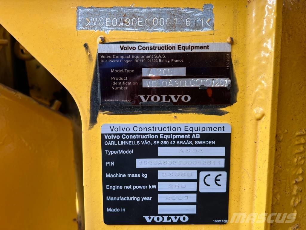 Volvo A30E Articulated Dump Trucks (ADTs)