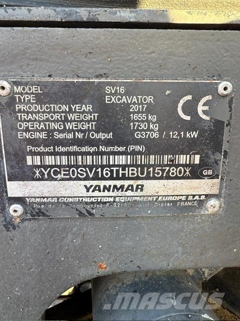 Yanmar SV 16 Mini excavators < 7t (Mini diggers)