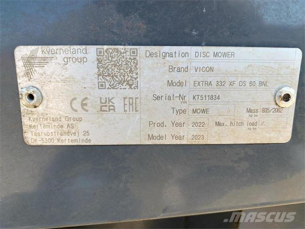 Vicon EXTRA 332 XF Mowers